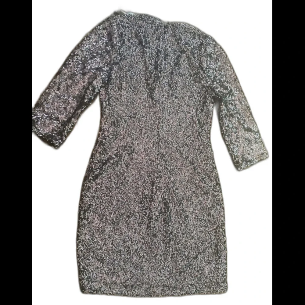 Express Blue Sequin Mini Party Dress SZ 4 NEW! - Picture 5 of 5